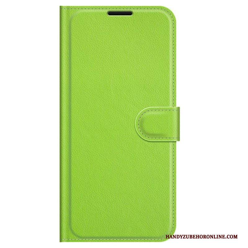 Folio Cover Samsung Galaxy M32 Classico Effetto Pelle Litchi