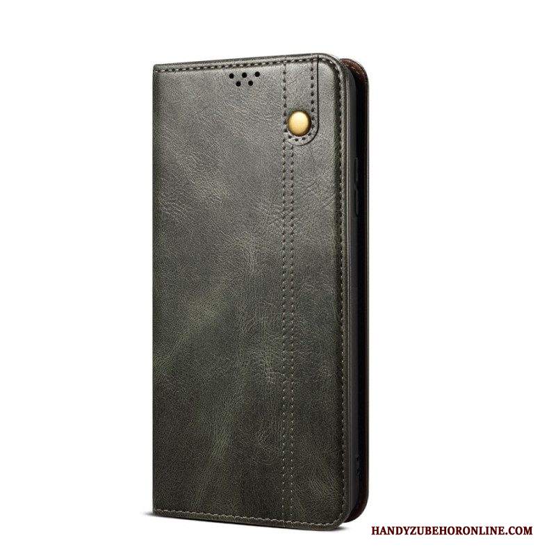 Folio Cover Samsung Galaxy M32 Custodia in pelle Ecopelle Cerata