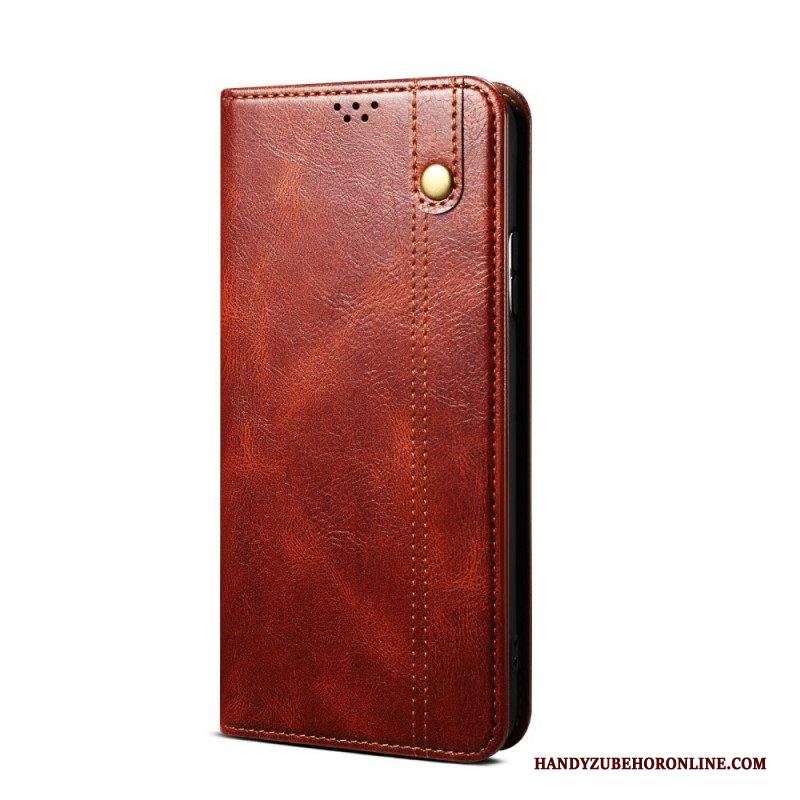 Folio Cover Samsung Galaxy M32 Custodia in pelle Ecopelle Cerata