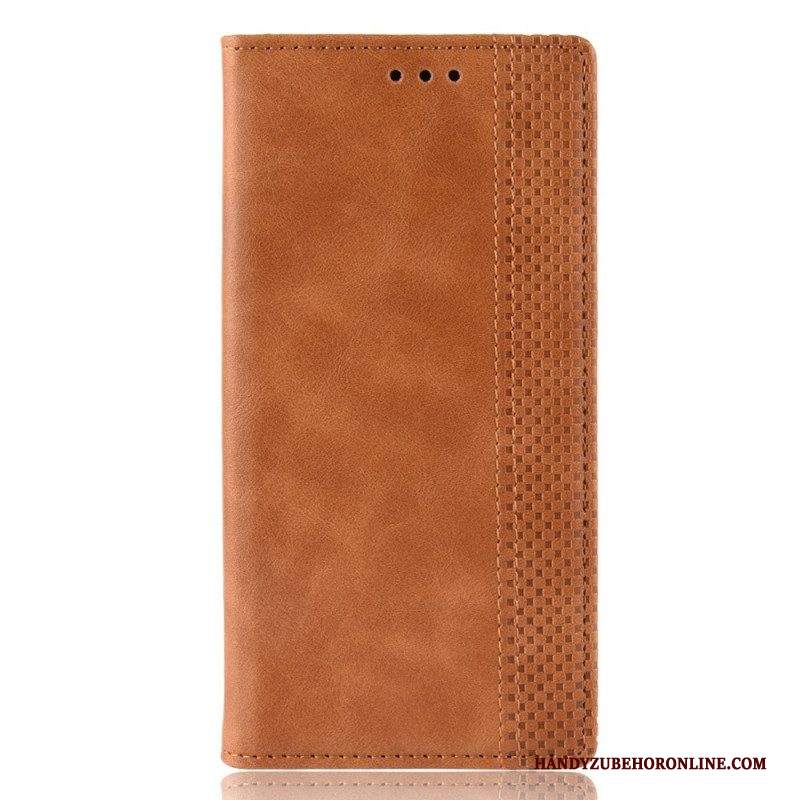 Folio Cover Samsung Galaxy M32 Custodia in pelle Effetto Pelle Vintage Stilizzato