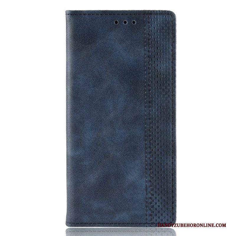 Folio Cover Samsung Galaxy M32 Custodia in pelle Effetto Pelle Vintage Stilizzato