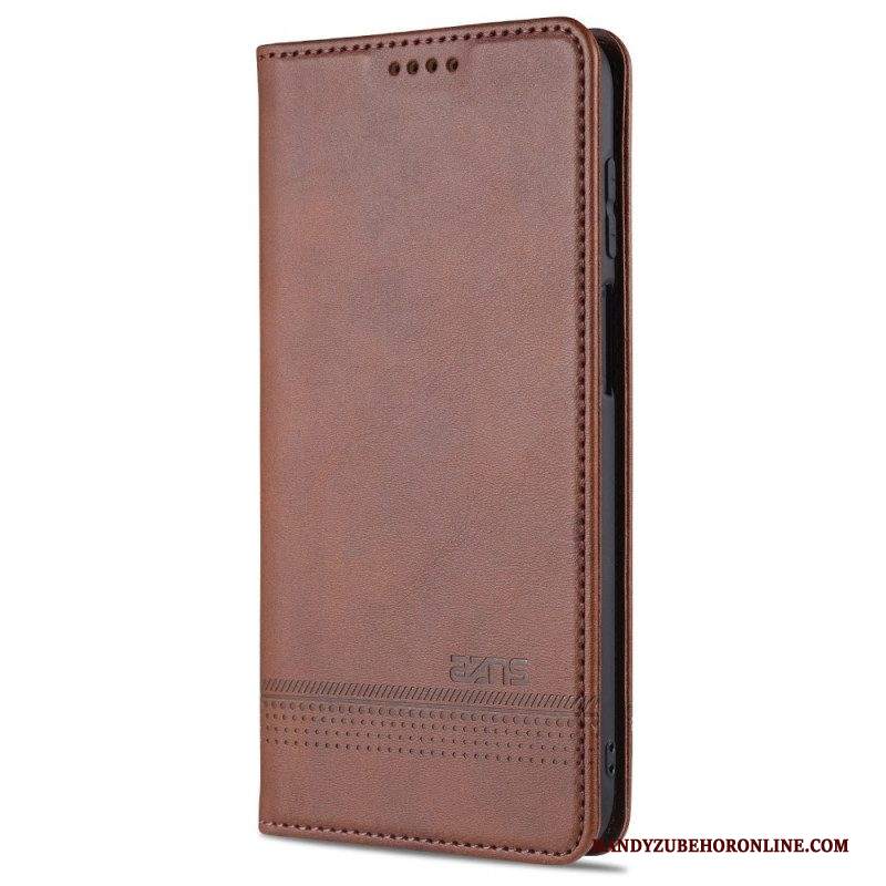 Folio Cover Samsung Galaxy M32 Custodia in pelle Stile In Pelle Azns