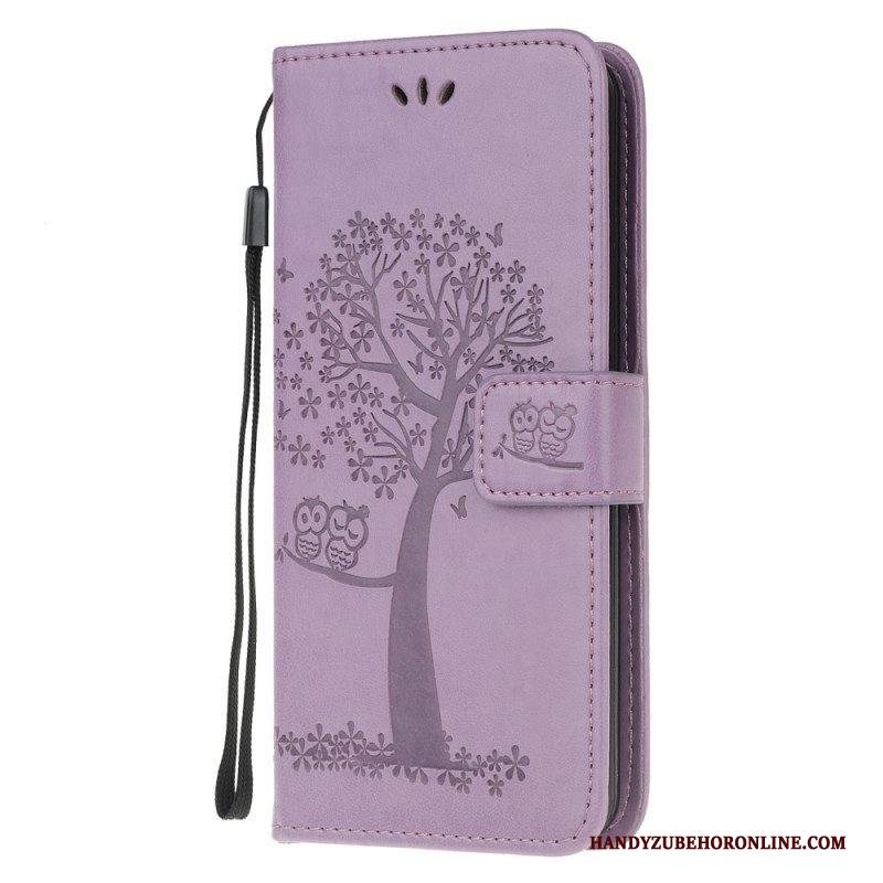 Folio Cover Samsung Galaxy M32 Perizoma Albero E Gufi