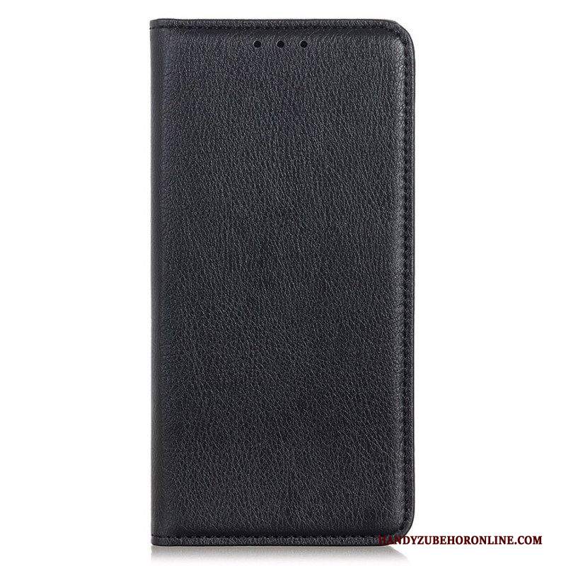 Folio Cover Samsung Galaxy M33 5G Custodia in pelle Crosta Di Cuoio Litchi