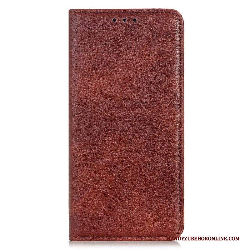 Folio Cover Samsung Galaxy M33 5G Custodia in pelle Crosta Di Cuoio Litchi