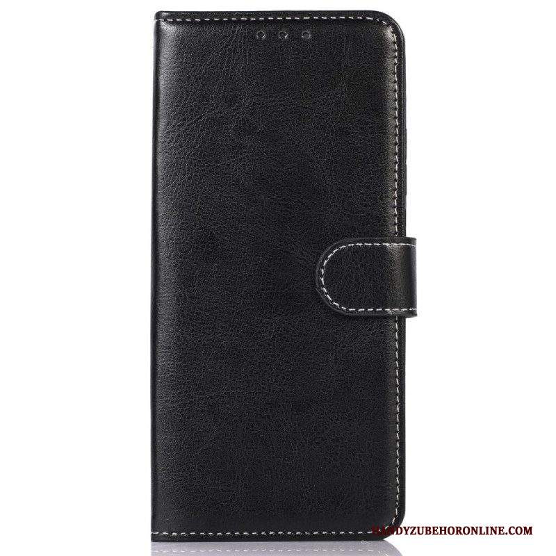 Folio Cover Samsung Galaxy M33 5G Stile E Cuciture In Pelle