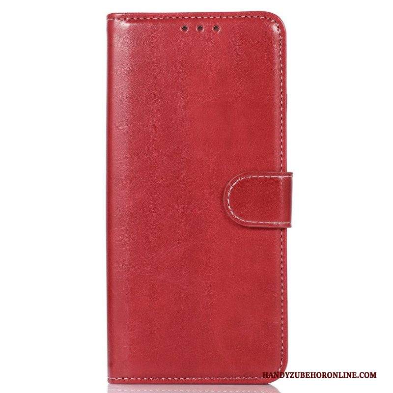 Folio Cover Samsung Galaxy M33 5G Stile E Cuciture In Pelle