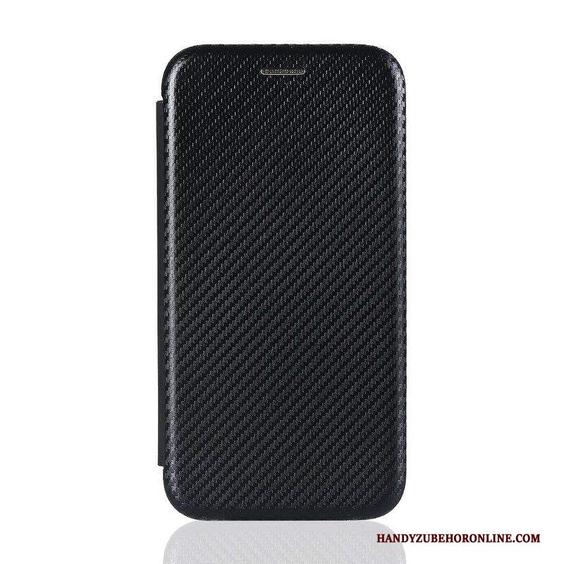 Folio Cover Samsung Galaxy M51 Custodia in pelle Fibra Di Carbonio