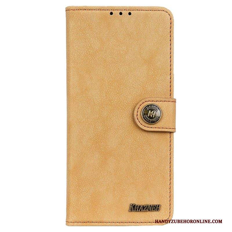 Folio Cover Samsung Galaxy M52 5G Khazneh Crosta Di Cuoio Retrò