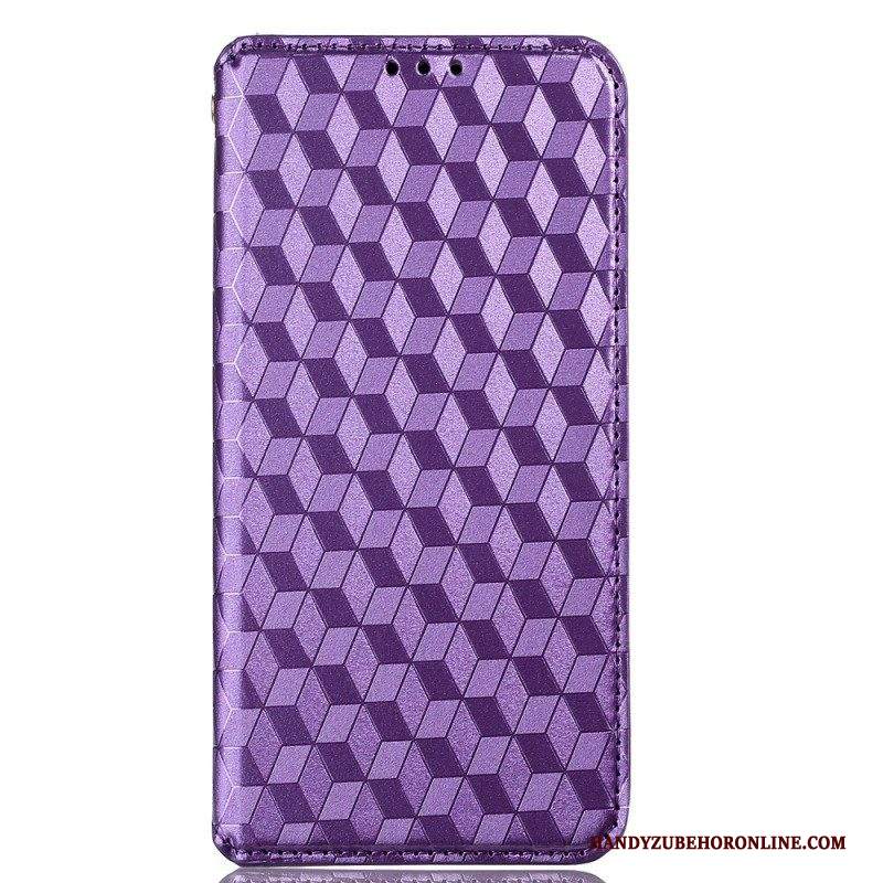 Folio Cover Samsung Galaxy M53 5G Custodia in pelle Cubi 3d