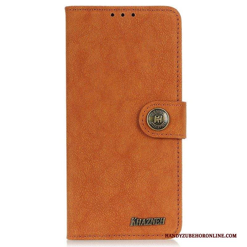 Folio Cover Samsung Galaxy M53 5G Khazneh Crosta Di Cuoio