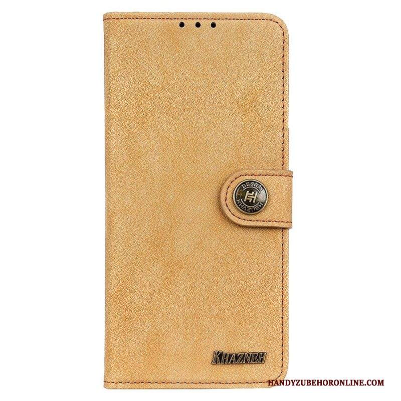 Folio Cover Samsung Galaxy M53 5G Khazneh Crosta Di Cuoio