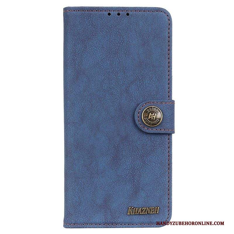 Folio Cover Samsung Galaxy M53 5G Khazneh Crosta Di Cuoio