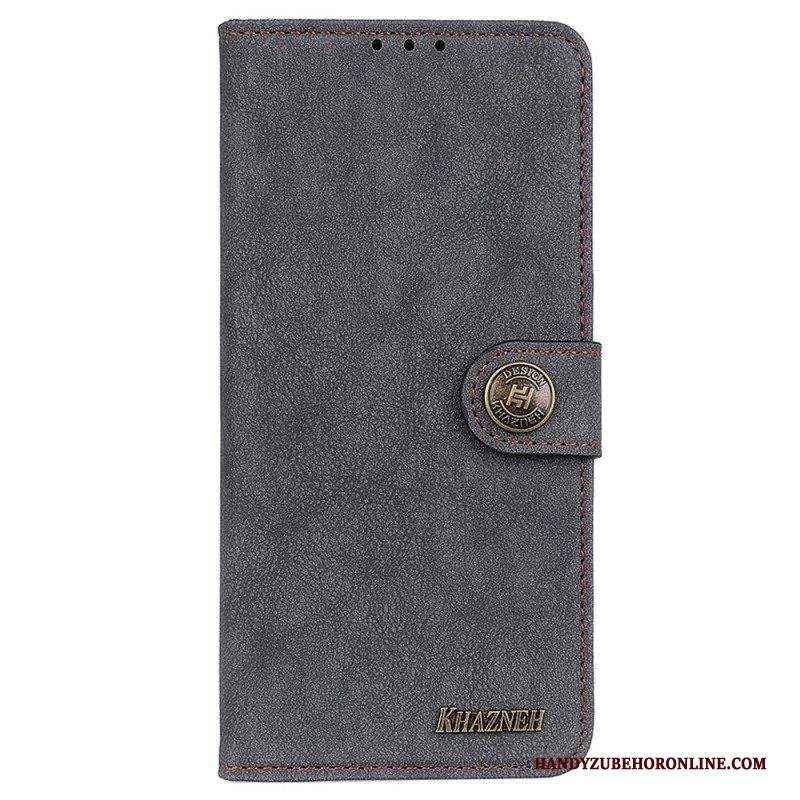 Folio Cover Samsung Galaxy M53 5G Khazneh Crosta Di Cuoio