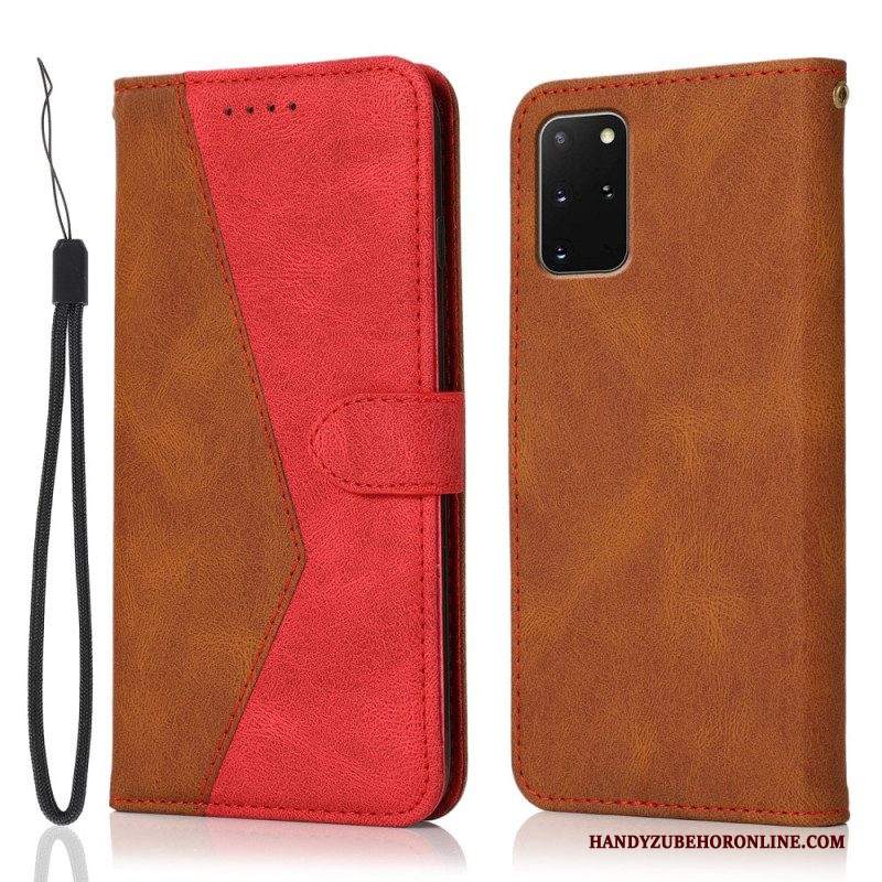 Folio Cover Samsung Galaxy S20 Plus / S20 Plus 5G Ecopelle Triangolare Bicolore