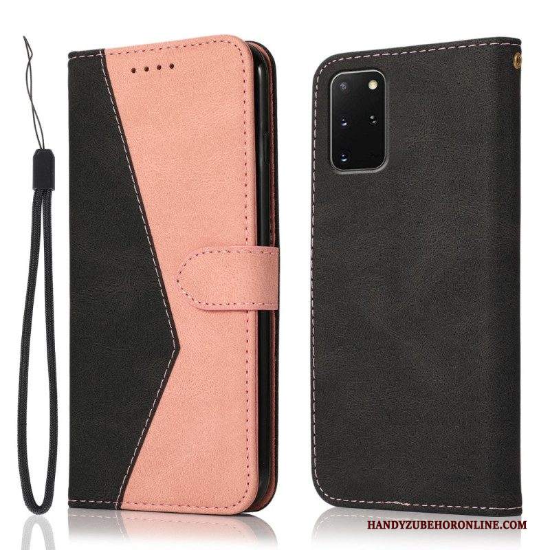 Folio Cover Samsung Galaxy S20 Plus / S20 Plus 5G Ecopelle Triangolare Bicolore