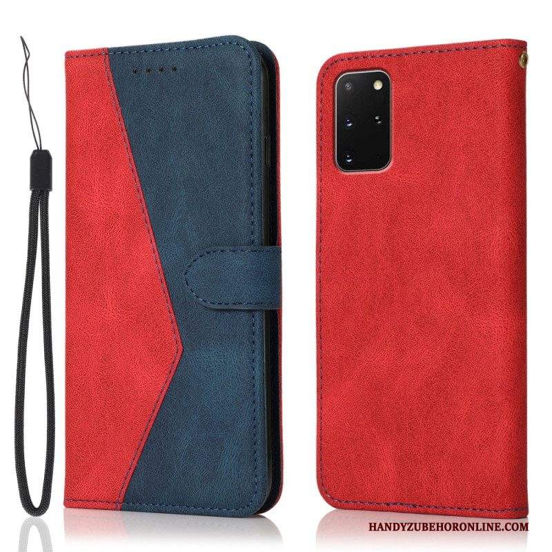 Folio Cover Samsung Galaxy S20 Plus / S20 Plus 5G Ecopelle Triangolare Bicolore