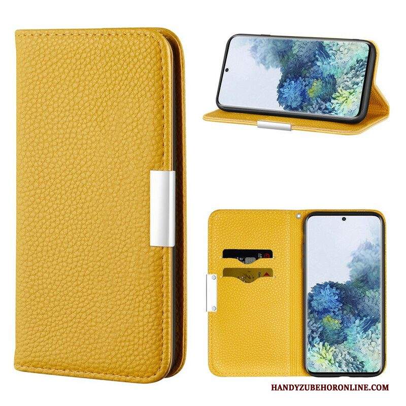 Folio Cover Samsung Galaxy S21 5G Custodia in pelle Ecopelle Litchi Ultra Chic