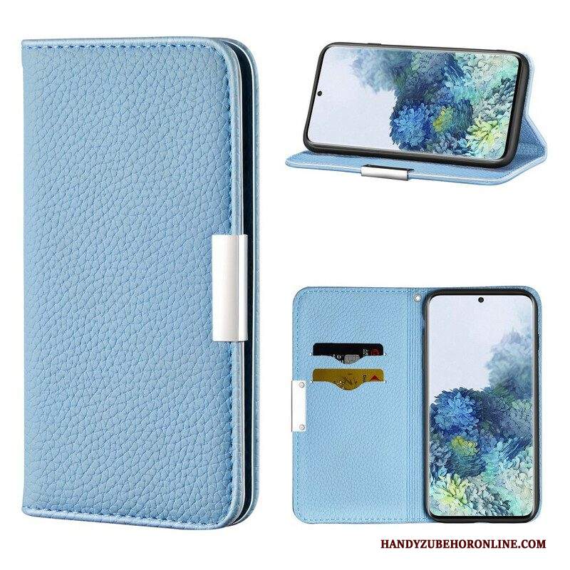 Folio Cover Samsung Galaxy S21 5G Custodia in pelle Ecopelle Litchi Ultra Chic