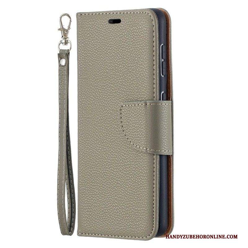 Folio Cover Samsung Galaxy S21 5G Custodia in pelle Litchi Rabat Obliquo