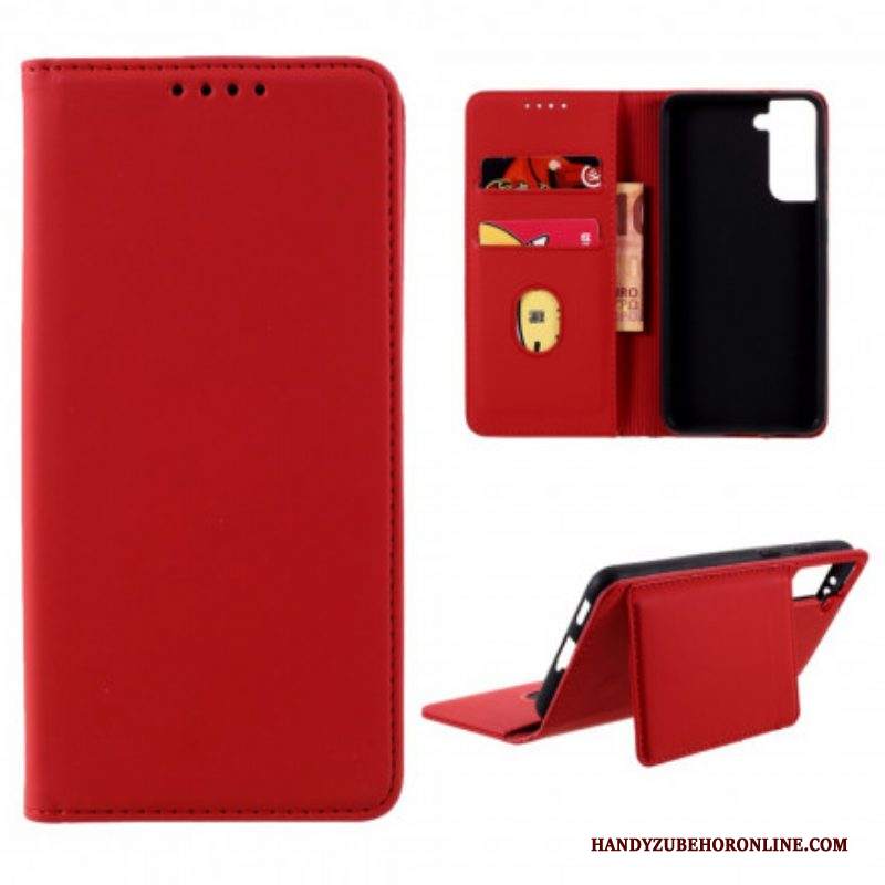 Folio Cover Samsung Galaxy S21 5G Custodia in pelle Supporto Per Portacarte