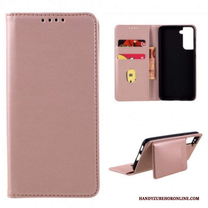 Folio Cover Samsung Galaxy S21 5G Custodia in pelle Supporto Per Portacarte