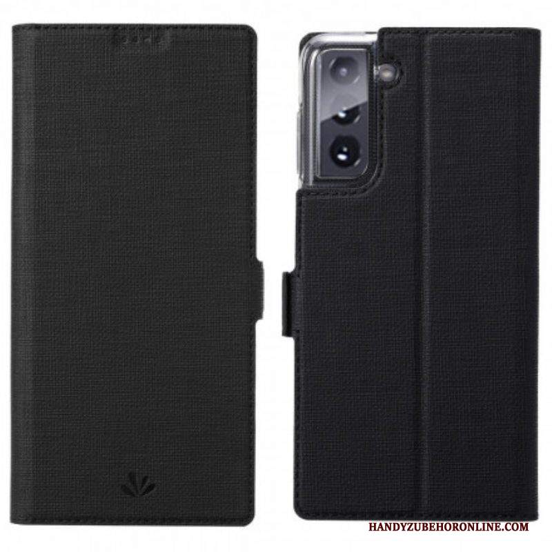 Folio Cover Samsung Galaxy S21 5G Custodia in pelle Vili Dmx Testurizzato