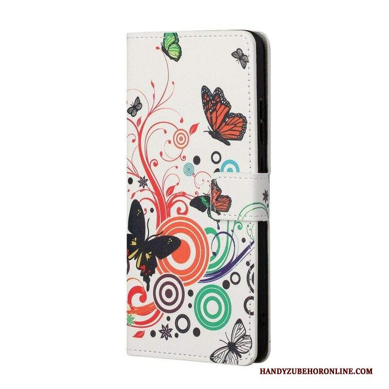 Folio Cover Samsung Galaxy S21 5G Farfalle E Fiori