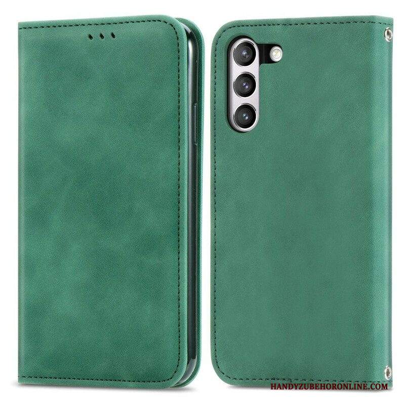 Folio Cover Samsung Galaxy S21 FE Custodia in pelle Ecopelle Vintage