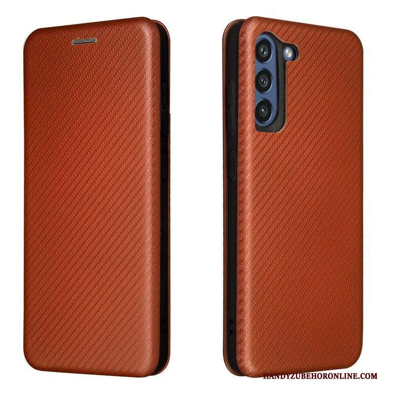 Folio Cover Samsung Galaxy S21 FE Custodia in pelle Fibra Di Carbonio