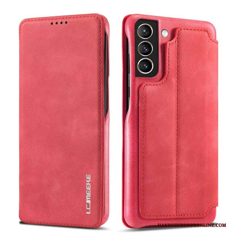 Folio Cover Samsung Galaxy S21 FE Custodia in pelle Lc.imeeke Effetto Pelle