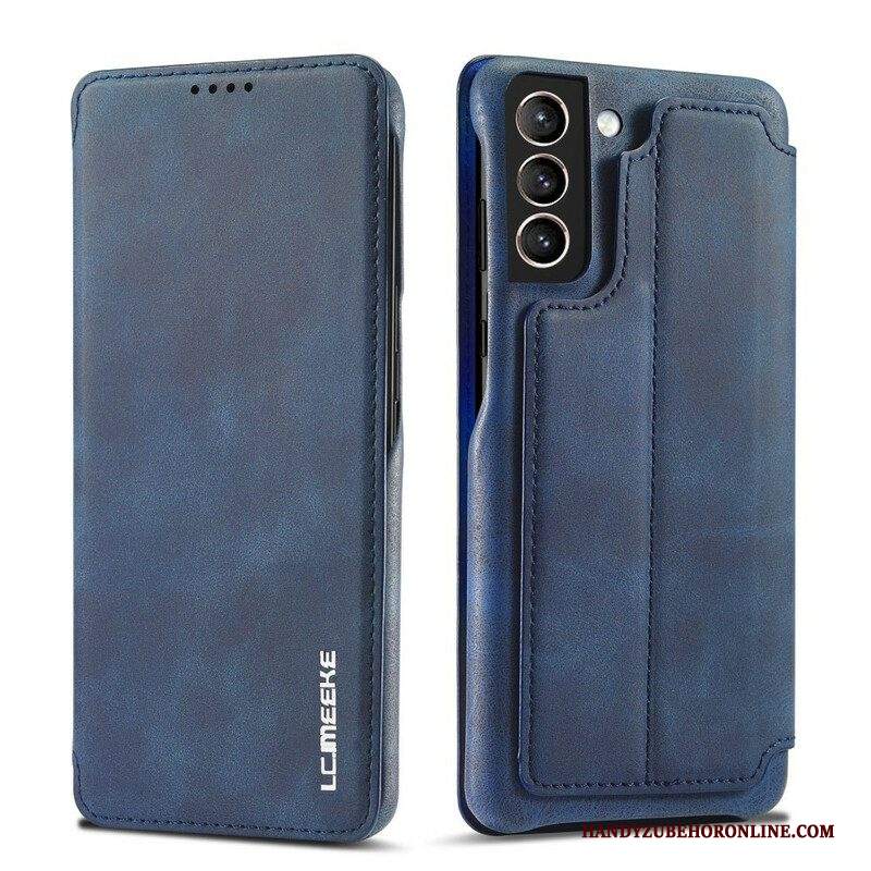 Folio Cover Samsung Galaxy S21 FE Custodia in pelle Lc.imeeke Effetto Pelle