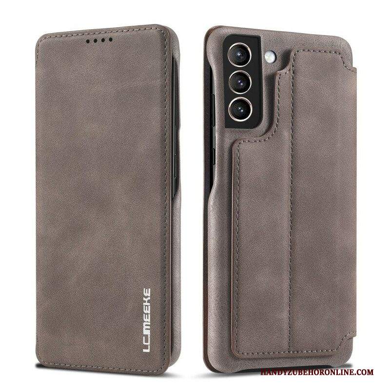 Folio Cover Samsung Galaxy S21 FE Custodia in pelle Lc.imeeke Effetto Pelle