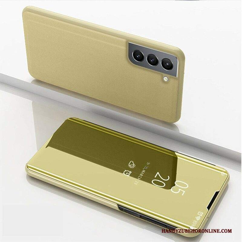 Folio Cover Samsung Galaxy S21 FE Custodia in pelle Specchio