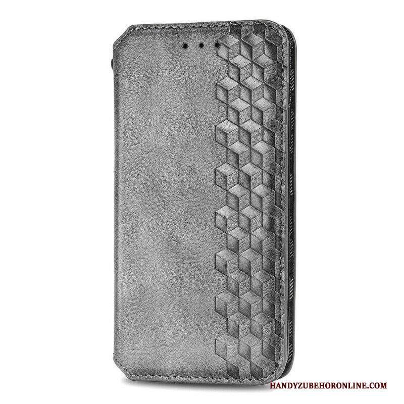 Folio Cover Samsung Galaxy S21 FE Custodia in pelle Texture Diamante Effetto Pelle