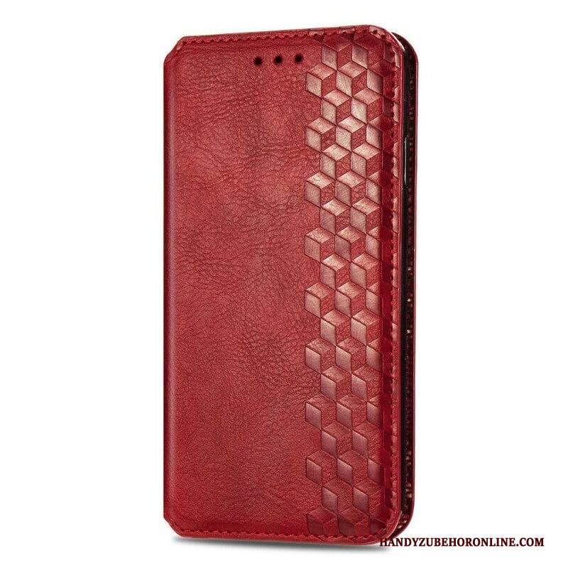 Folio Cover Samsung Galaxy S21 FE Custodia in pelle Texture Diamante Effetto Pelle