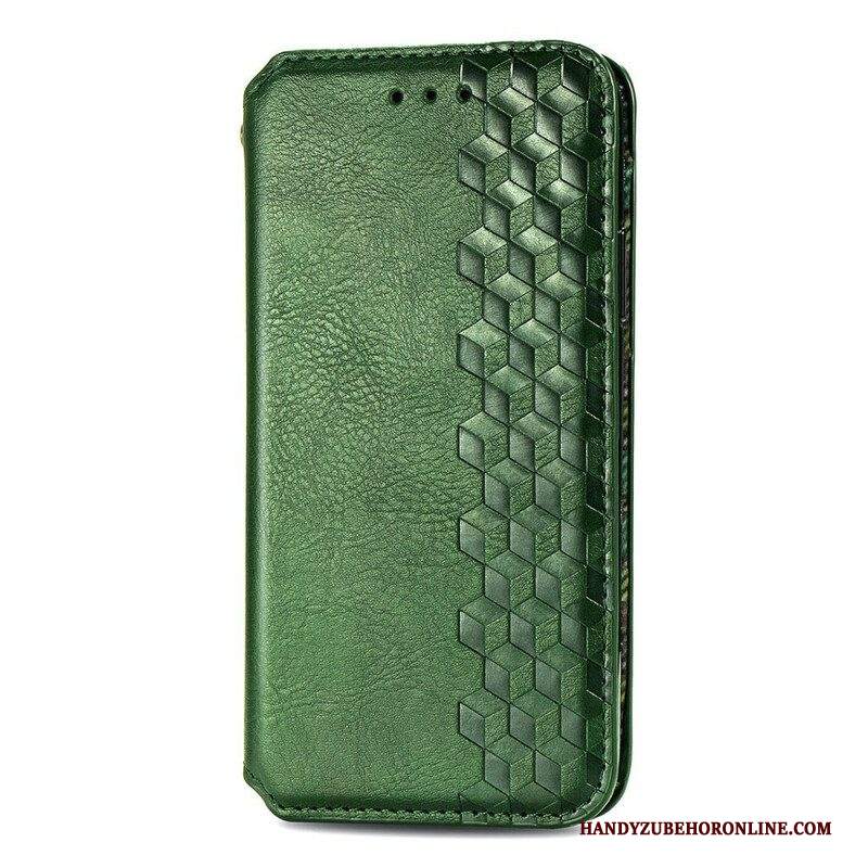 Folio Cover Samsung Galaxy S21 FE Custodia in pelle Texture Diamante Effetto Pelle