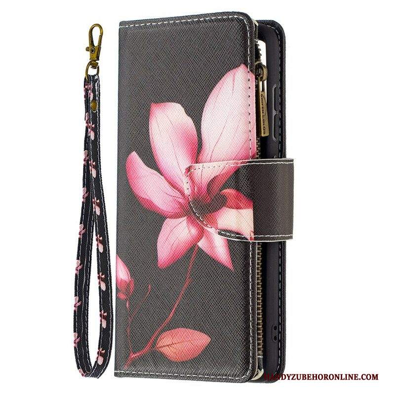 Folio Cover Samsung Galaxy S21 FE Tasca Con Zip A Fiore