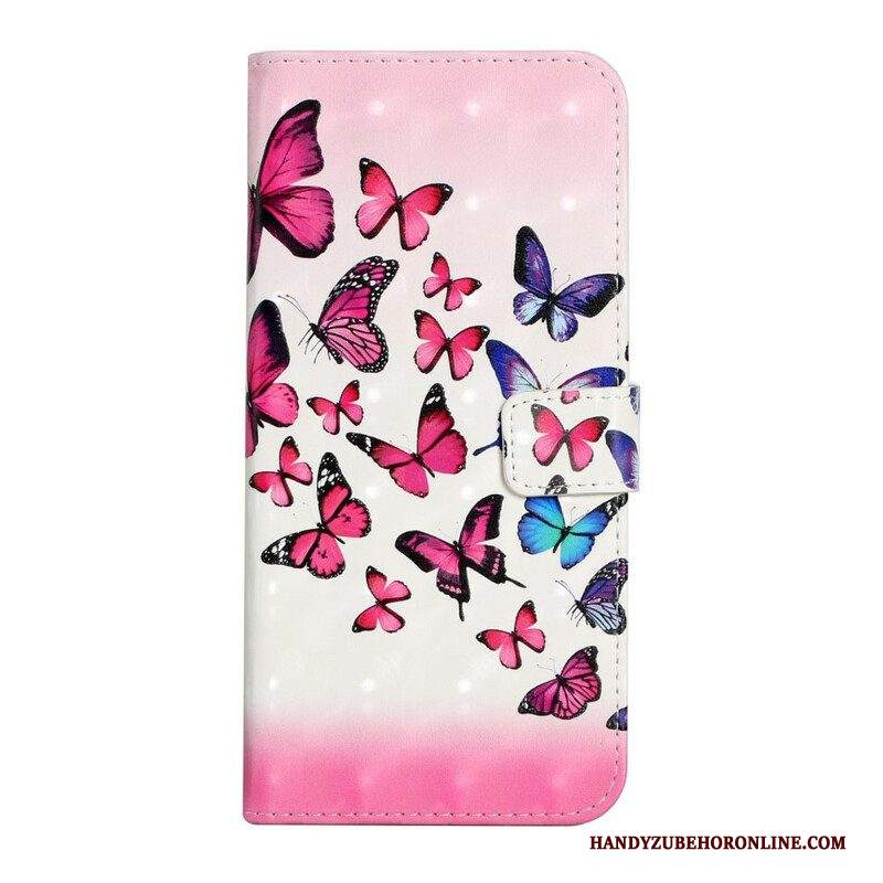 Folio Cover Samsung Galaxy S21 FE Volo Di Farfalle