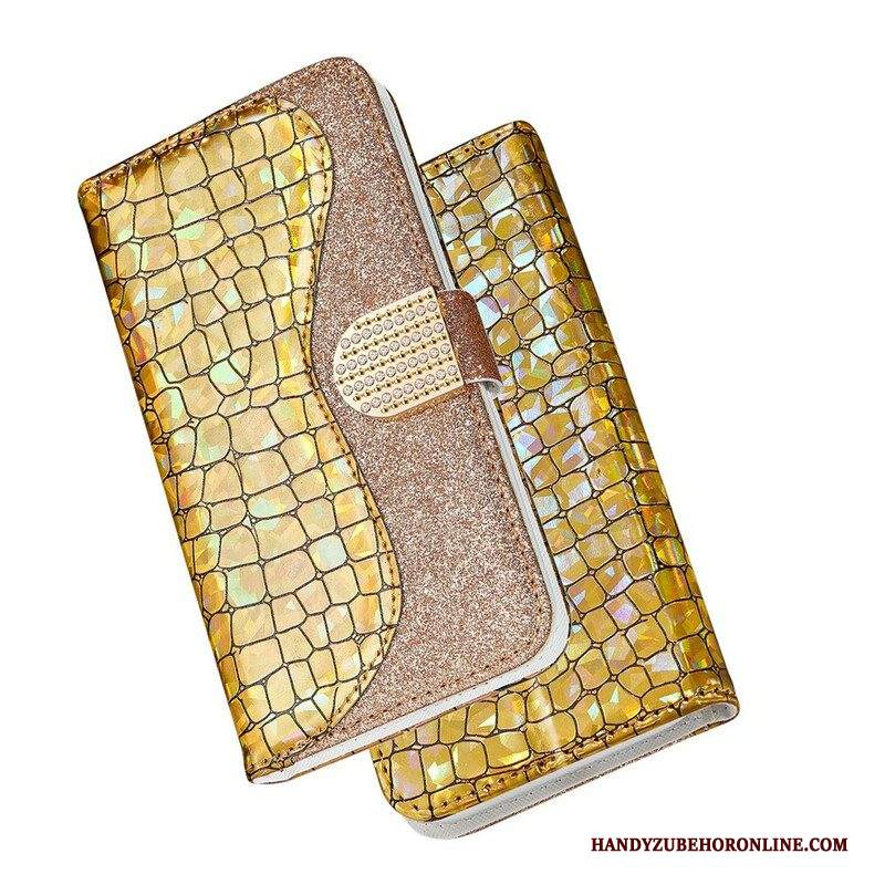 Folio Cover Samsung Galaxy S21 Plus 5G Diamanti Coccodrillo