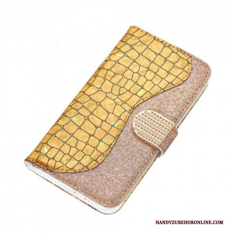 Folio Cover Samsung Galaxy S21 Ultra 5G Diamanti Coccodrillo