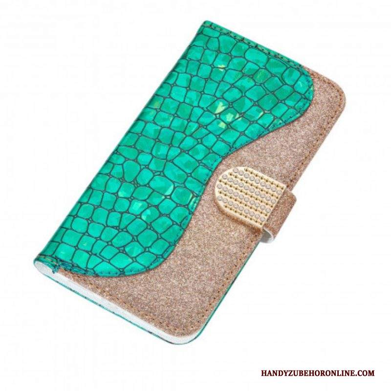 Folio Cover Samsung Galaxy S21 Ultra 5G Diamanti Coccodrillo