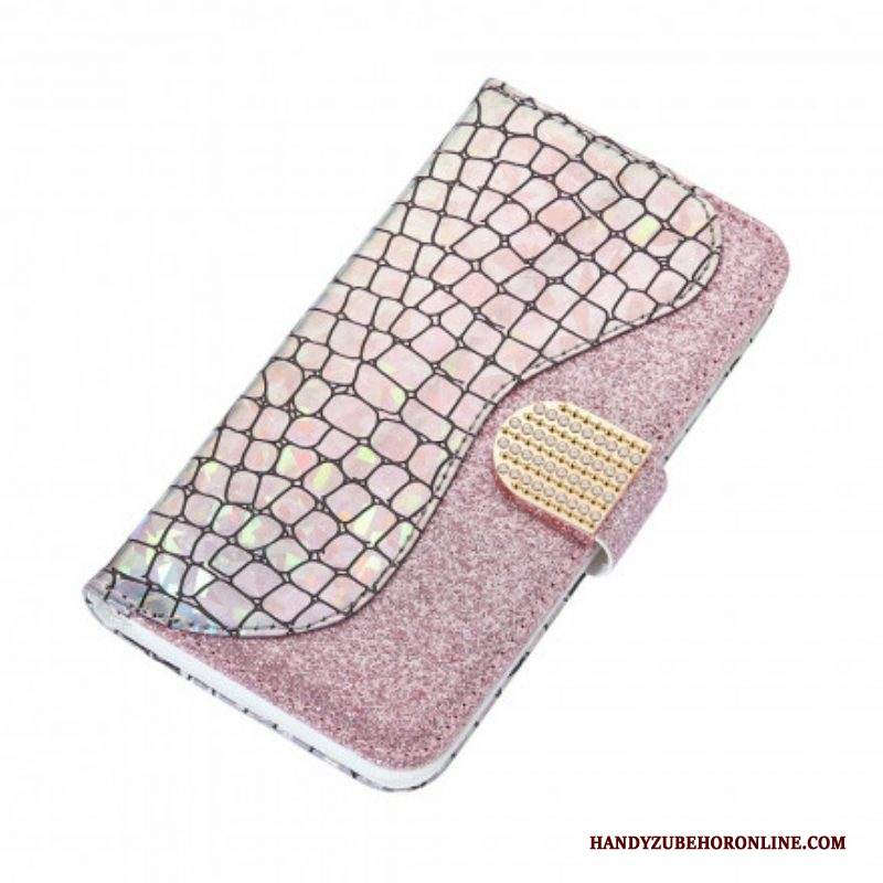 Folio Cover Samsung Galaxy S21 Ultra 5G Diamanti Coccodrillo