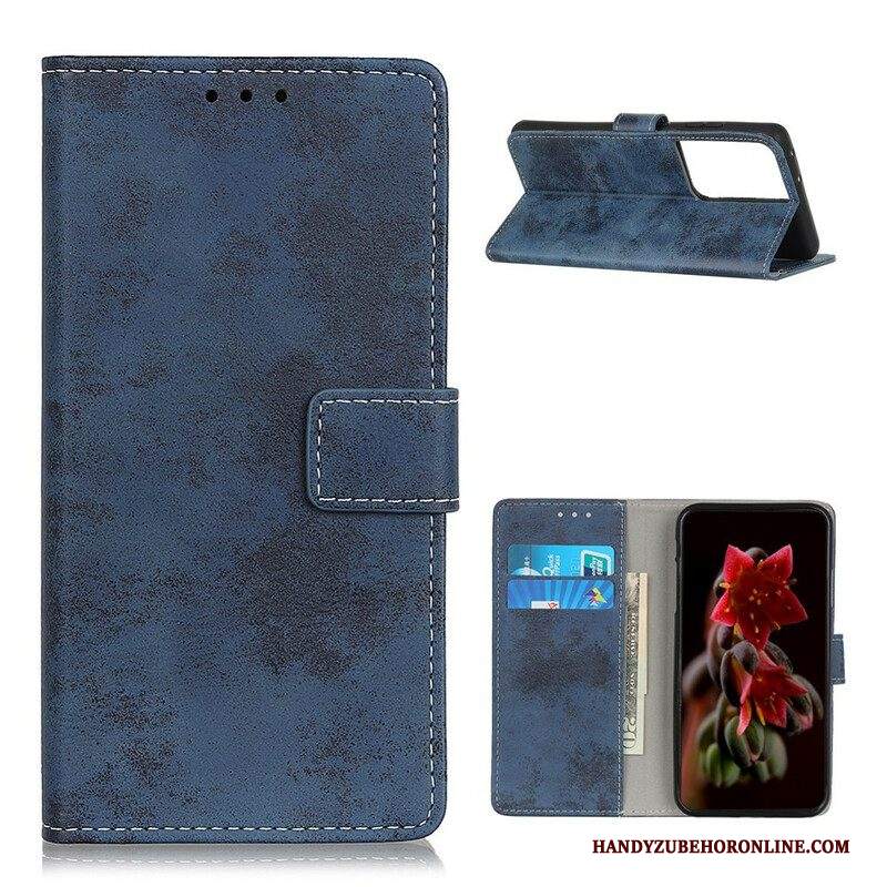 Folio Cover Samsung Galaxy S21 Ultra 5G Ecopelle Vintage