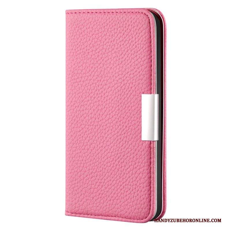 Folio Cover Samsung Galaxy S22 5G Custodia in pelle Ecopelle Litchi Ultra Chic