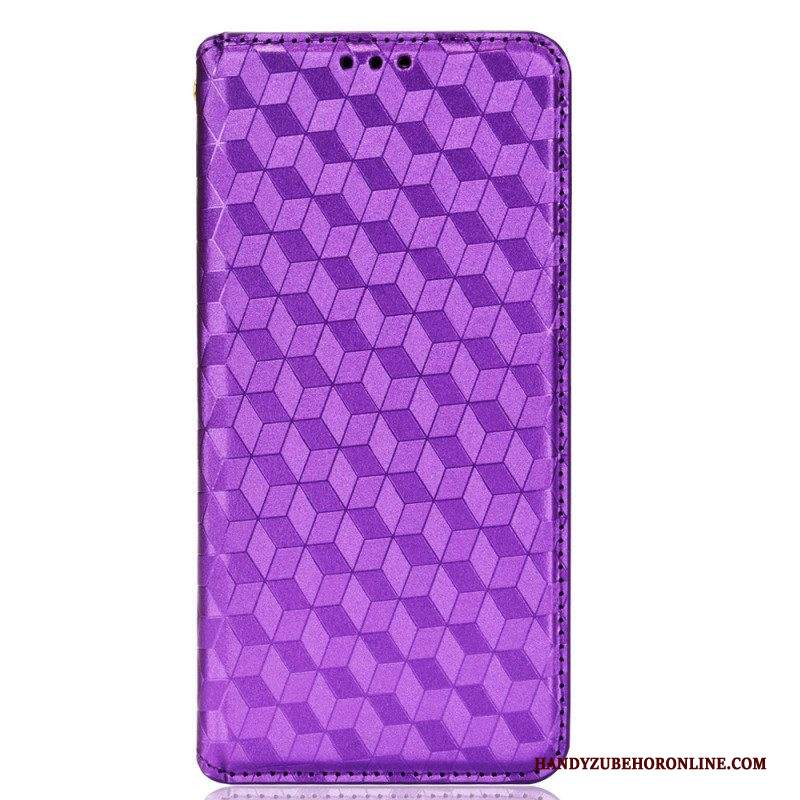 Folio Cover Samsung Galaxy S22 5G Custodia in pelle Effetto Pelle Diamante