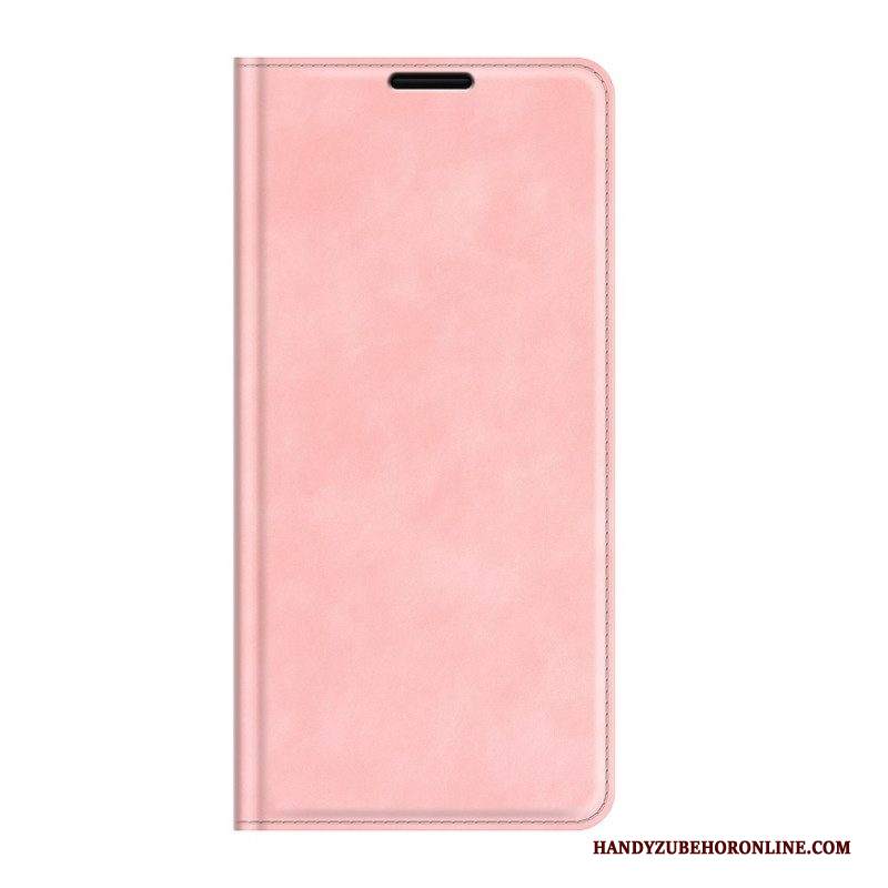 Folio Cover Samsung Galaxy S22 5G Custodia in pelle Effetto Pelle Silky Touch