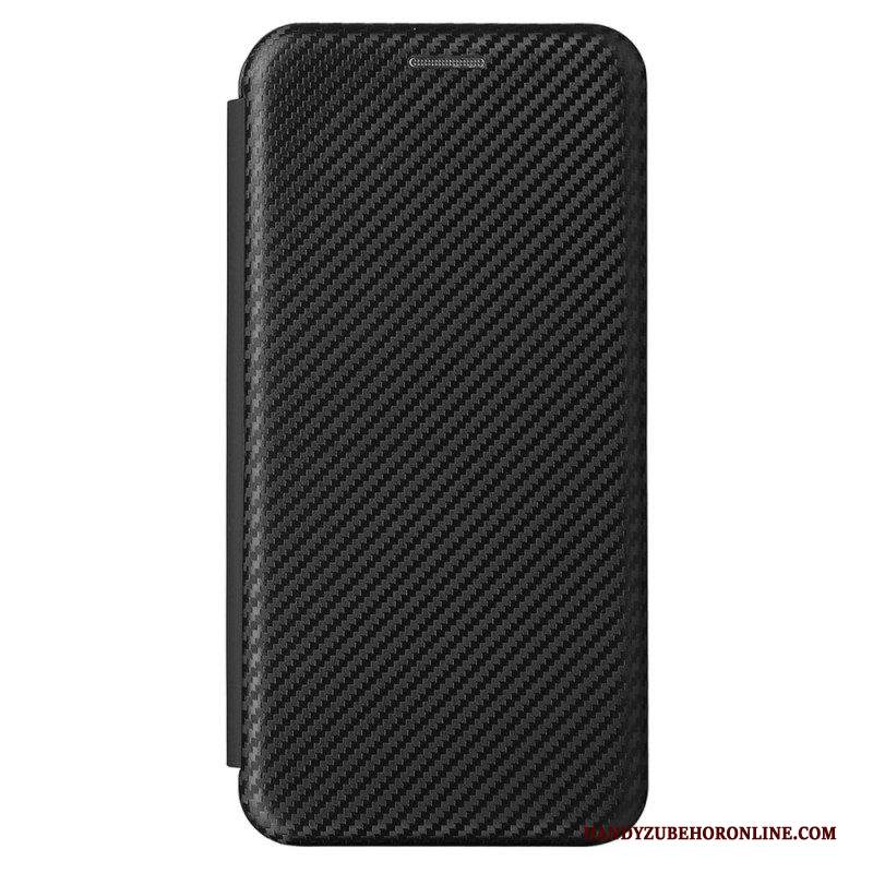 Folio Cover Samsung Galaxy S22 5G Custodia in pelle Fibra Di Carbonio