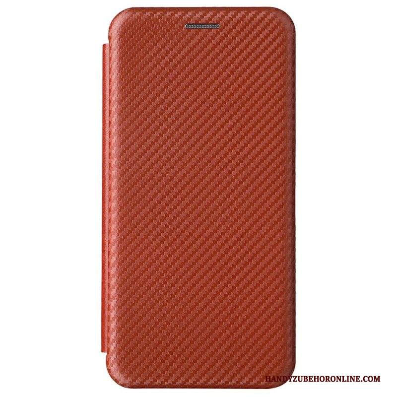 Folio Cover Samsung Galaxy S22 5G Custodia in pelle Fibra Di Carbonio