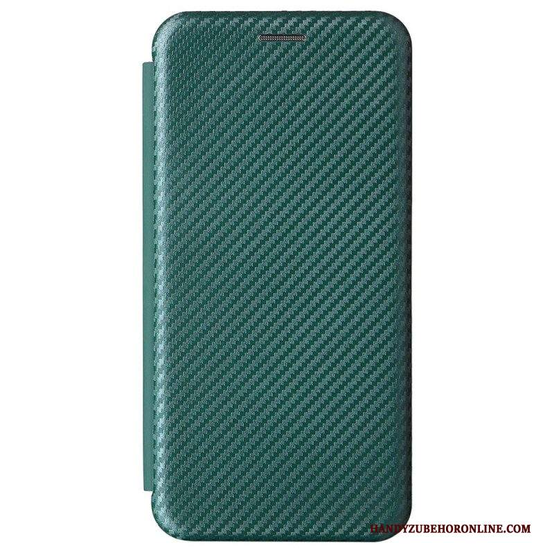 Folio Cover Samsung Galaxy S22 5G Custodia in pelle Fibra Di Carbonio